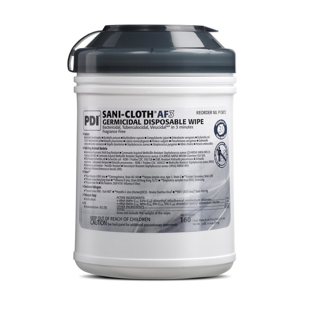 PDI Professional Disposables P13872 Sani-Cloth AF3 Wipes Large 6 PDI Professional Disposables P13872 Sani-Cloth AF3 Wipes Large 6